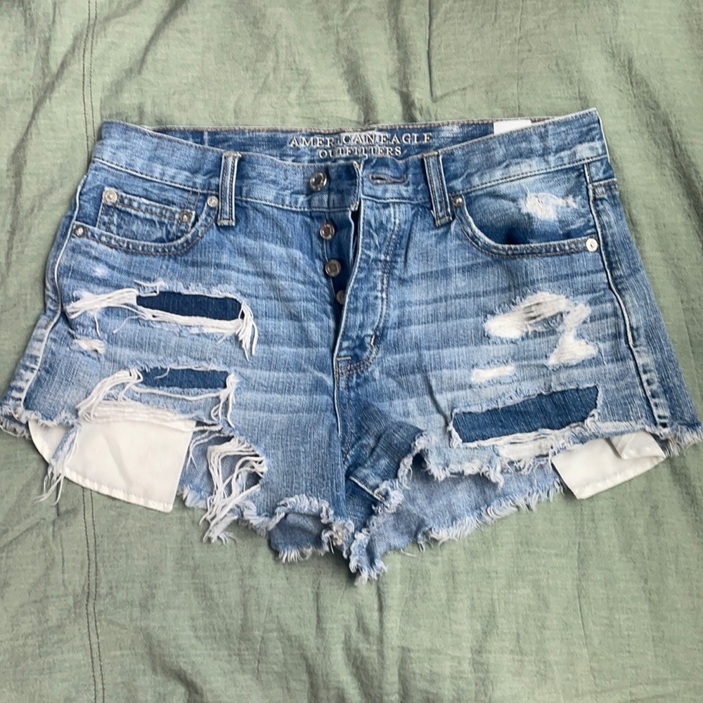 Ripped Jean Shorts